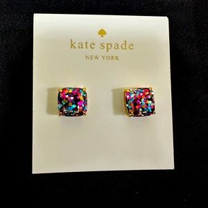 Kate Spade New York Small Square Studs Earrings NIB